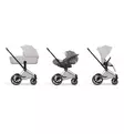 Cybex Priam Style Lastenvaunujen Starttipaketti Cloud T turvakaukalolla ja jalustalla chrome brown city grey wauva - Yhdistelmävaunut - 526000201SPYCG - 13