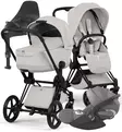 Cybex Priam Style Lastenvaunujen Starttipaketti Cloud T turvakaukalolla ja jalustalla matt black city grey wauva - Yhdistelmävaunut - 526000211SPYCG - 1
