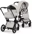 Cybex Priam Style Lastenvaunujen Starttipaketti Cloud T turvakaukalolla ja jalustalla matt black city grey wauva - Yhdistelmävaunut - 526000211SPYCG - 3