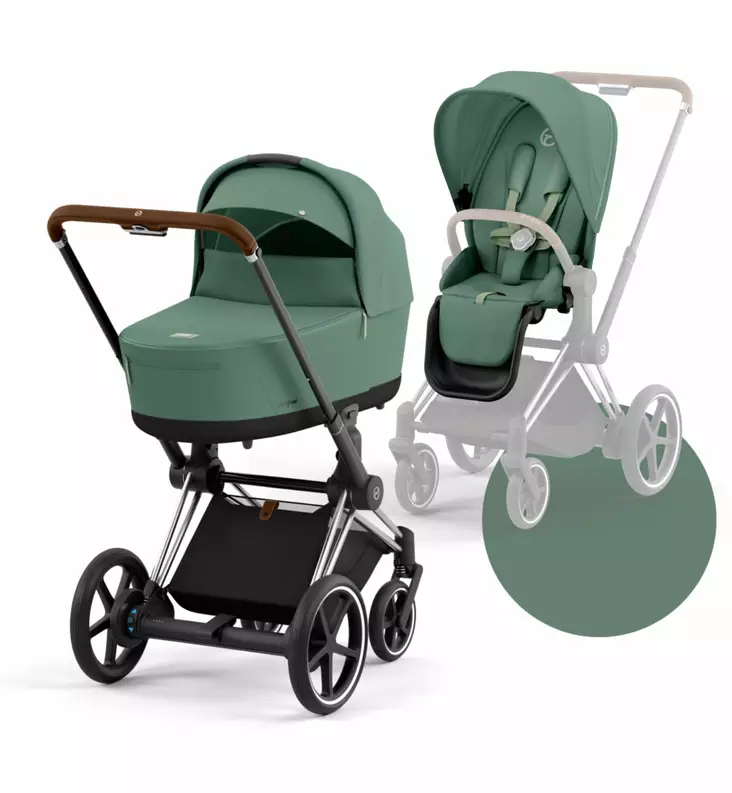 Cybex_ePriam_yhditelm=C3=A4vaunut_leafGreen_ChromeBrown_wauva - Yhdistelmävaunut - 521002349-PCHBRLEG - 20