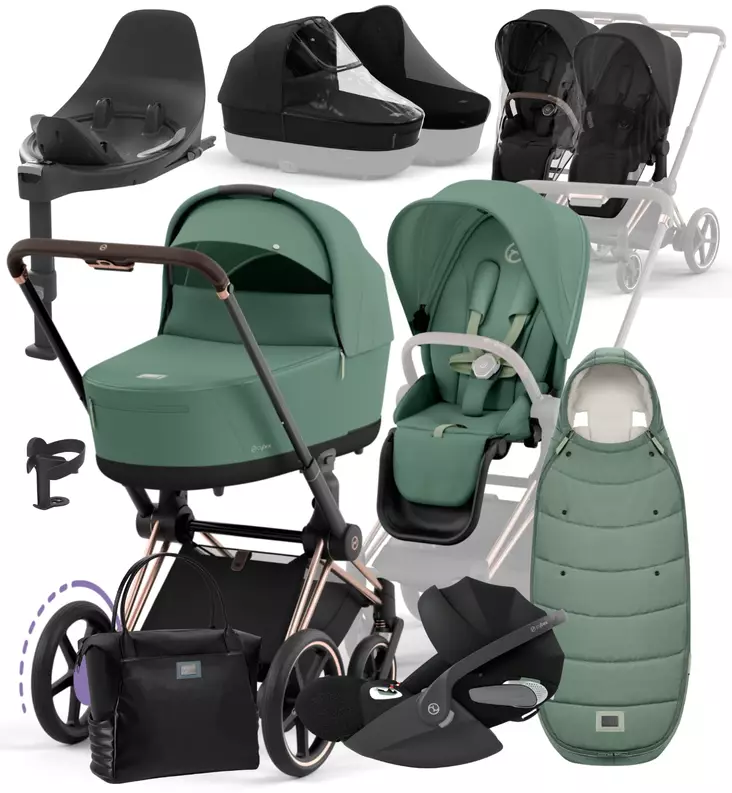 Cybex ePriam Starttipaketti All-in-One leaf green wauva - Yhdistelmävaunut - 521002373-ASPLG - 1