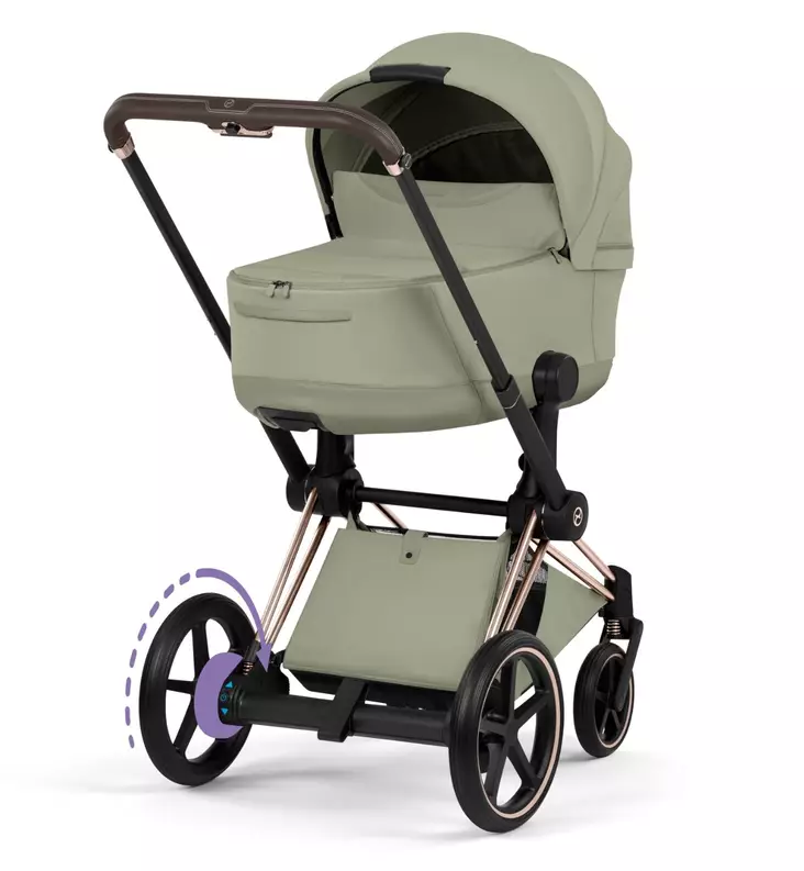 Cybex ePriam Style Sähköavusteiset Lastenvaunut rose gold sage green wauva - Yhdistelmävaunut - 526000255-PYSG - 1