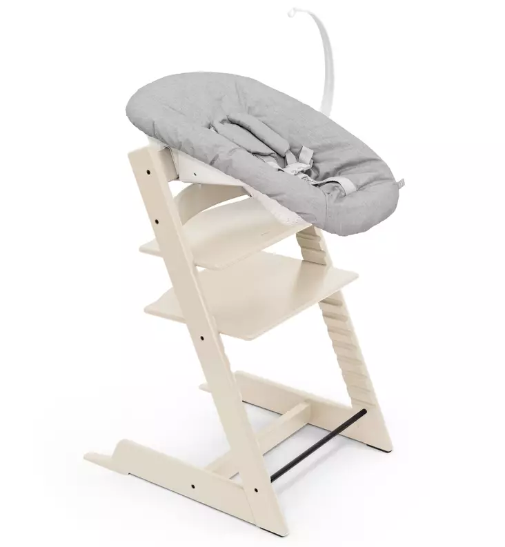 Stokke Tripp Trapp tuoli + Newborn Set Starttipaketti vanilla white wauva - Syöttötuolit - 100142-PNBG - 1