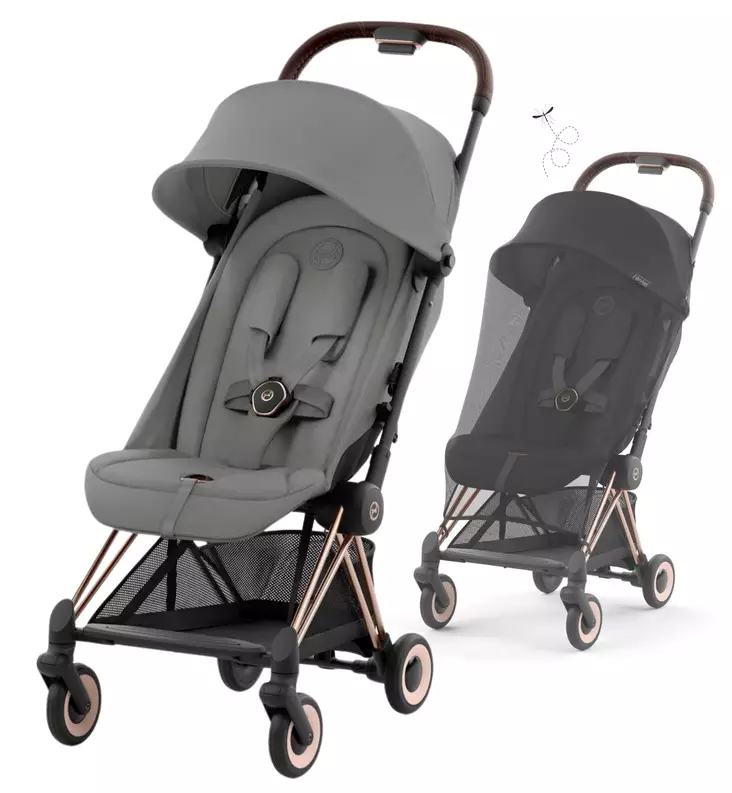 Cybex Coya Matkarattaiden Starttipaketti hyönteissuojalla grey wauva - Matkarattaat - 522004255-PH - 1