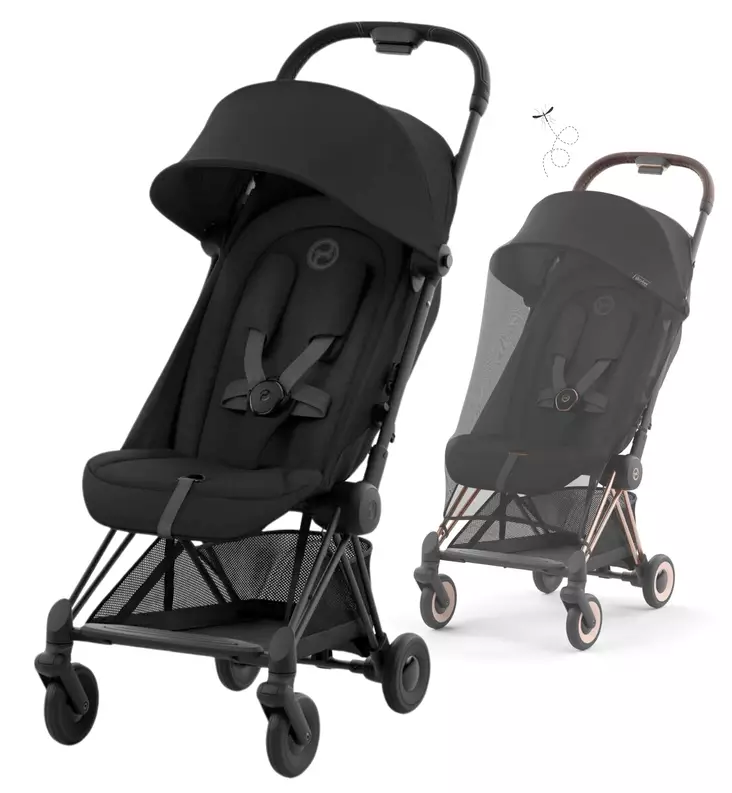 Cybex Coya Matkarattaiden Starttipaketti hyönteissuojalla black wauva - Matkarattaat - 522004315-PH - 1