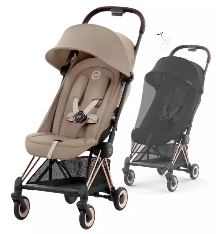 Cybex Coya Matkarattaiden Starttipaketti hyönteissuojalla beige wauva - Matkarattaat - 522005183-PH - 1