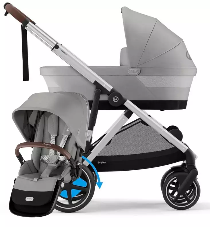 Cybex eGazelle S Sähköavusteisten Lastenvaunujen Starttipaketti Sisaristuimella grey wauva - Yhdistelmävaunut - 524000523-PSI - 1