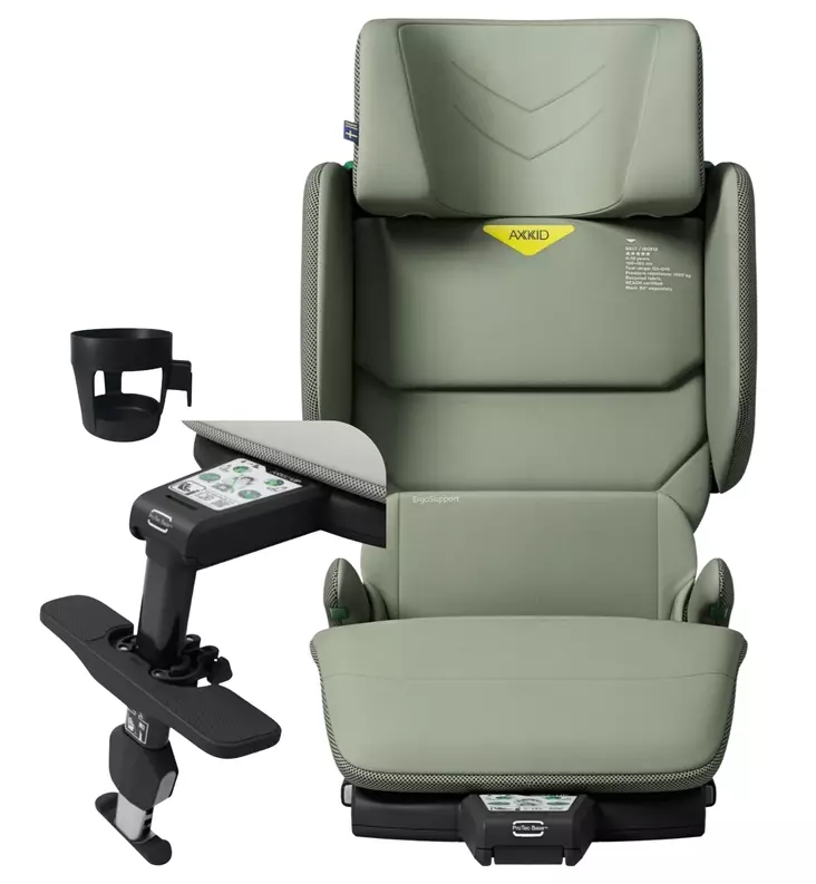 Axkid Up Turvavyöistuin Starttipaketti jalkatuella ja mukitelineellä nordic bloom green wauva - Turvavyöistuimet lapselle - 27050142-PMJ - 1