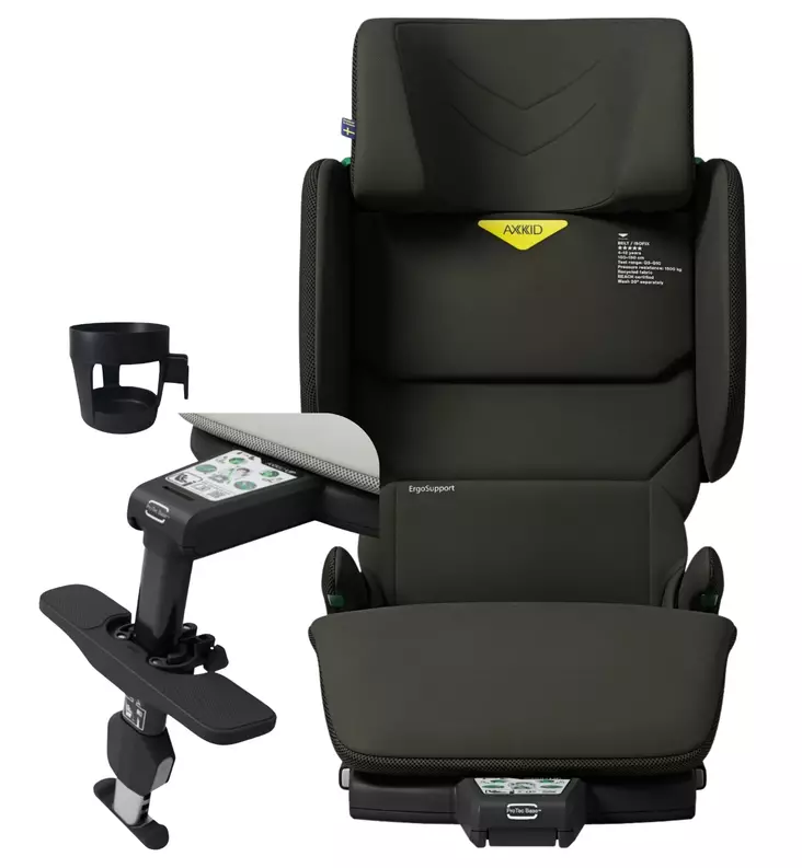 Axkid Up Turvavyöistuin Starttipaketti jalkatuella ja mukitelineellä fores moss green wauva - Turvavyöistuimet lapselle - 27050148-PMJ - 1