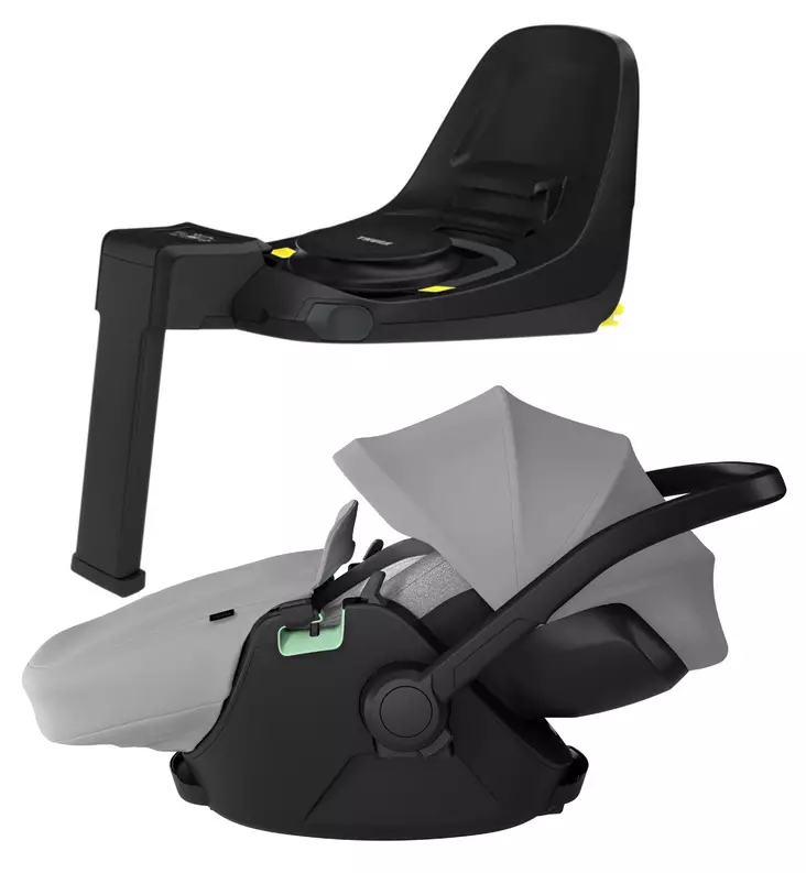 Thule Maple Turvakaukalo Starttipaketti Alfi jalustalla ja jalkapeitteellä light grey wauva - ISOFIX turvakaukalot - 14000003-PJJ - 1