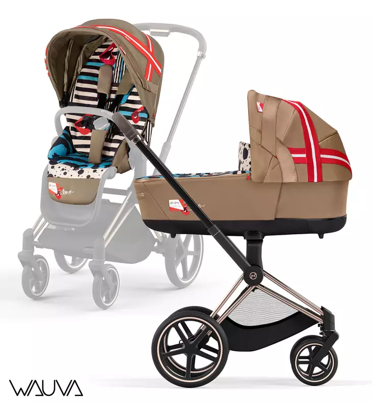 Cybex Priam Yhdistelmavaunut Wauva Fashion Karolina Kurkova One Love - Yhdistelmävaunut - 521002337-PFKK - 1