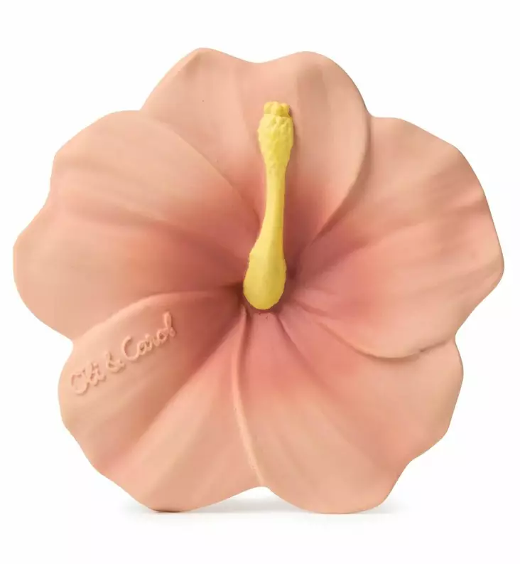 Oli&Carol Kukka purulelu kylpylelu vastuullinen ekologinen eettinen wauva - Purulelut - L-HIBISCUS-PINK - 1