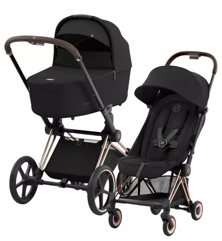 Cybex Priam 4 Lastenvaunut & Coya matkarattaat Starttipaketti sepia black wauva - Yhdistelmävaunut - 521002337-SPCOYBL - 1