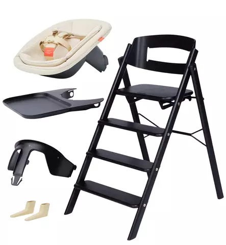 KAOS KLAPP Syöttötuoli Starttipaketti All-in-One black oak wauva - Syöttötuolit - KLA-OAK-BLA-PALL - 1