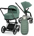 Cybex ePriam 4 Lastenvaunujen Starttipaketti Platinum lämpöpussilla green wauva - Yhdistelmävaunut - 521002357-PLGL - 1