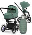 Cybex ePriam 4 Lastenvaunujen Starttipaketti Platinum lämpöpussilla green wauva - Yhdistelmävaunut - 521002365-PLGL - 1