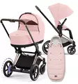 Cybex ePriam 4 Lastenvaunujen Starttipaketti Platinum lämpöpussilla pink wauva - Yhdistelmävaunut - 521002373-PPPL - 1