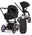 Cybex ePriam 4 Lastenvaunujen Starttipaketti Platinum lämpöpussilla black wauva - Yhdistelmävaunut - 521002373-PSBL - 1