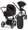 Cybex Priam 4 Lastenvaunujen Starttipaketti Platinum lämpöpussilla black wauva - Yhdistelmävaunut - 521002319-PSBL - 1