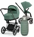 Cybex Priam 4 Lastenvaunujen Starttipaketti Platinum lämpöpussilla green wauva - Yhdistelmävaunut - 521002325-PLGL - 1
