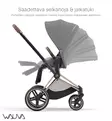 Cybex Priam 4 Lastenvaunujen Starttipaketti Platinum lämpöpussilla grey wauva - Yhdistelmävaunut - 521002325-PMGL - 9