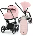 Cybex Priam 4 Lastenvaunujen Starttipaketti Platinum lämpöpussilla pink wauva - Yhdistelmävaunut - 521002325-PPPL - 1