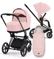 Cybex Priam 4 Lastenvaunujen Starttipaketti Platinum lämpöpussilla pink wauva - Yhdistelmävaunut - 521002331-PPPL - 1