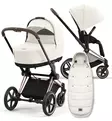 Cybex Priam 4 Lastenvaunujen Starttipaketti Platinum lämpöpussilla white wauva - Yhdistelmävaunut - 521002337-POWL - 1