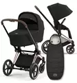 Cybex Priam 4 Lastenvaunujen Starttipaketti Platinum lämpöpussilla black wauva - Yhdistelmävaunut - 521002337-PSBL - 1