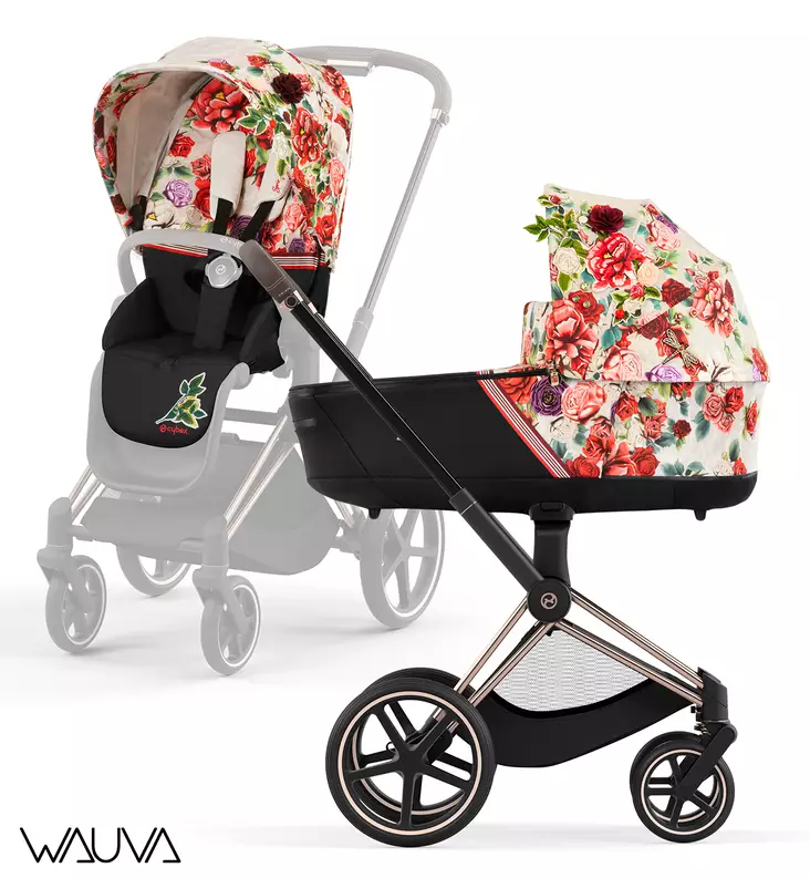 Cybex Priam Yhdistelmavaunut Wauva Fashion Spring Blossom Light - Yhdistelmävaunut - 521002337-PFSFl - 1