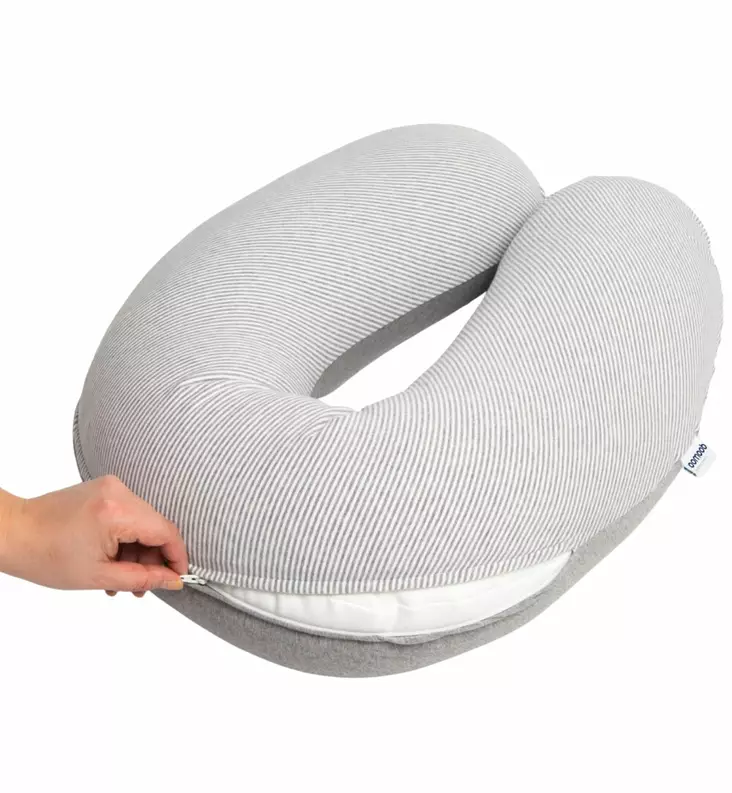 Doomoo Buddy imetystyynyn p=C3=A4=C3=A4llinen Classic Grey harmaa Wauv=
a - Imetystyynyt ja vartalotyynyt - B01PAAL - 1