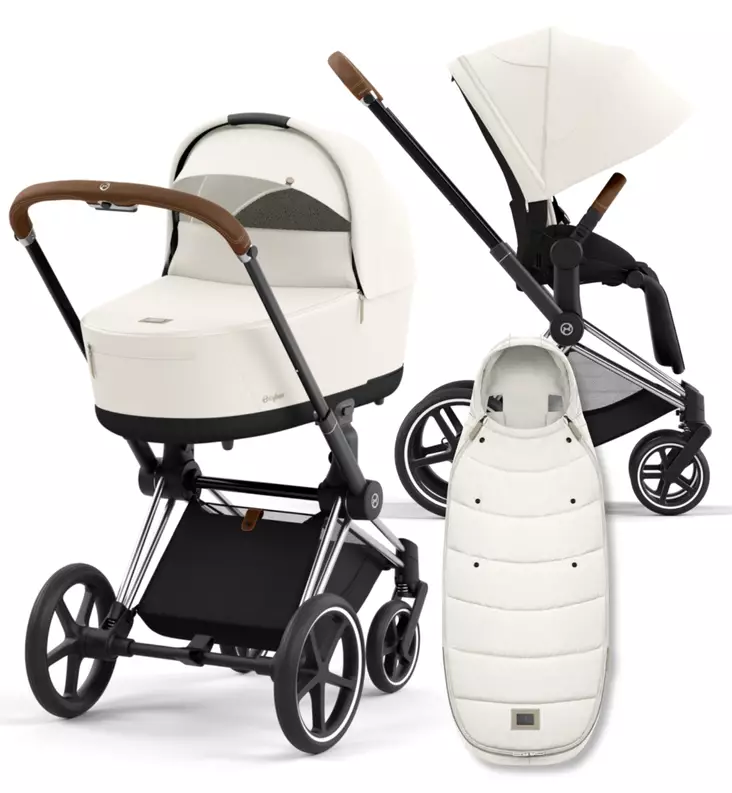 Cybex Priam 4 Lastenvaunujen Starttipaketti Platinum lämpöpussilla - Yhdistelmävaunut - 521002319-POWL - 1