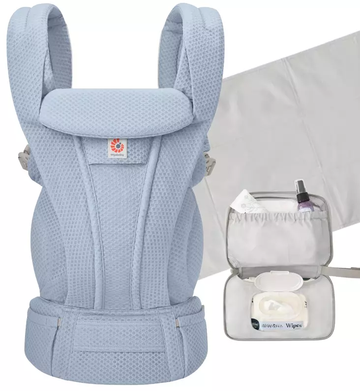 Ergobaby Omni Deluxe kantoreppu Starttipaketti taitettavalla hoitoalustalla - Kantoreput ja kantorinkat - BCOMPROMOSNBL - 1