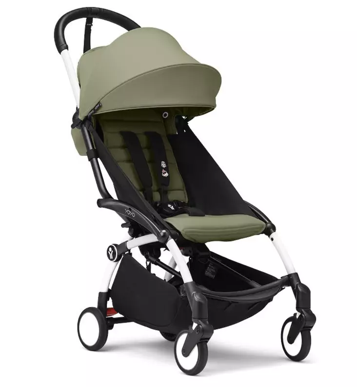 Stokke Yoyo3 Matkarattaat valkoisella rungolla olive wauva - Matkarattaat - 646001-POL - 1