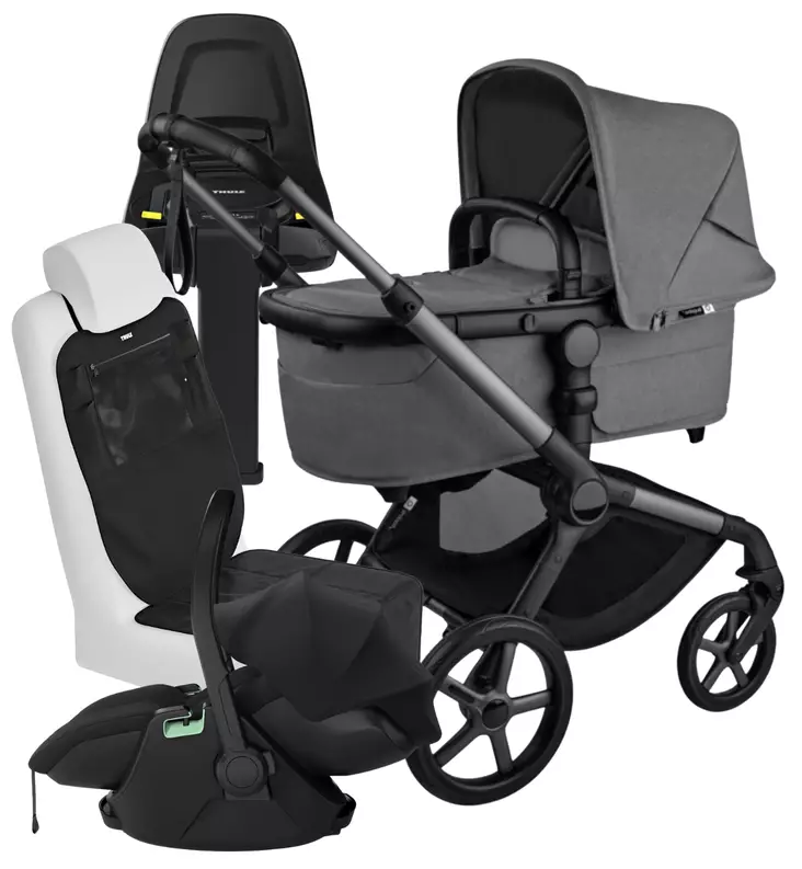 Bugaboo Fox5 Renew Lastenvaunujen Starttipaketti Thule Maple turvakaukalolla ja Alfi jalustalla wauva - Yhdistelmävaunut - 100051133-PM - 1