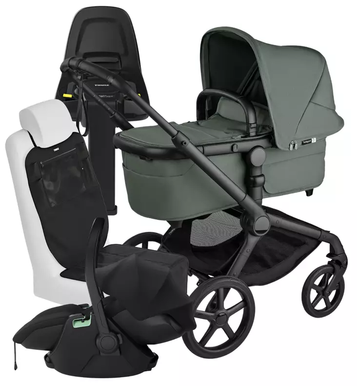 Bugaboo Fox 5 Renew Lastenvaunujen Starttipaketti Thule Maple turvakaukalolla ja Alfi jalustalla - Yhdistelmävaunut - 100051141-PM - 1