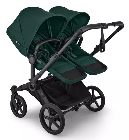 Bugaboo Donkey 6 Twin Kaksosten vaunut fern green wauva - Kaksos- ja sisarusrattaat - 100370006-PTWIN - 2