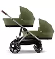 Cybex Gazelle S Twin Kaksosvaunut moss green wauva - Kaksos- ja sisarusrattaat - 525000121-TWIN - 1
