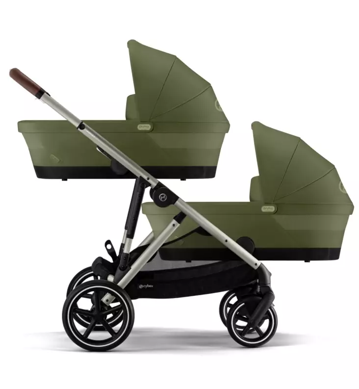 Cybex Gazelle S Twin Kaksosvaunut moss green wauva - Kaksos- ja sisarusrattaat - 525000121-TWIN - 1