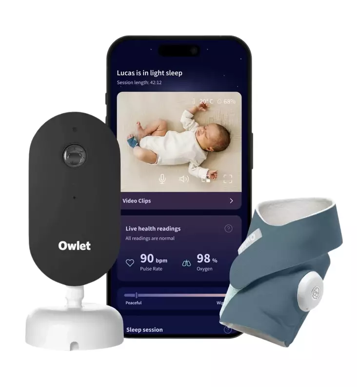 Owlet Dream Sight Duo Gen 3 Älysukka & Kamera ja Itkuhälytin wauva - Itkuhälyttimet ja kätkythälyttimet - PSR3NWBIN - 1