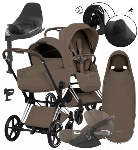 Cybex Priam Style Lastenvaunujen All-in-One Starttipaketti coconut brown wauva - Yhdistelmävaunut - 526000201PALLCOCO - 1