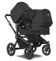 Bugaboo_Donkey5_Duo_sisarusvaunut_rattaat_MidnightBlack_musta_Wauva - Kaksos- ja sisarusrattaat - 100000002-DUO - 1