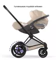 Cybex ePriam Comfort Lastenvaunut Lämpöpussilla matt black cozy beige wauva - Yhdistelmävaunut - 526000065-PLAMPO - 13