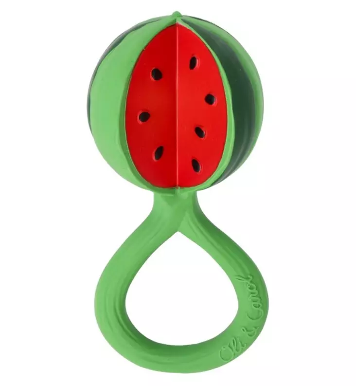 oli_carol_helistin_luonnonkumi_wauva - Pehmolelut ja helistimet - L-RATTLE-WATERMELO - 1