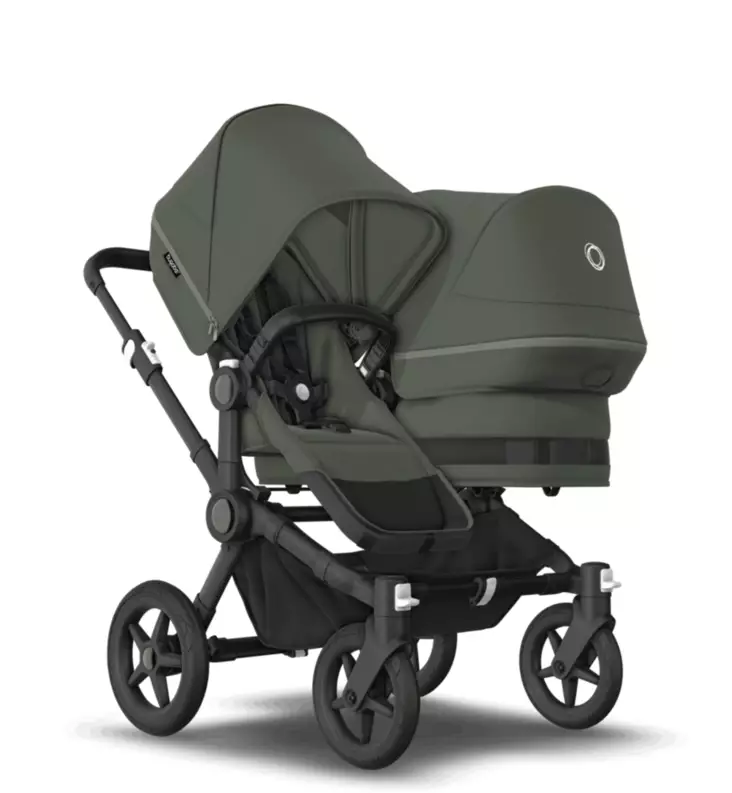 Bugaboo_Donkey5_Duo_sisarusratas_forest_Green_mustalla_rungolla_wauva - Kaksos- ja sisarusrattaat - 100000004-DUO - 1