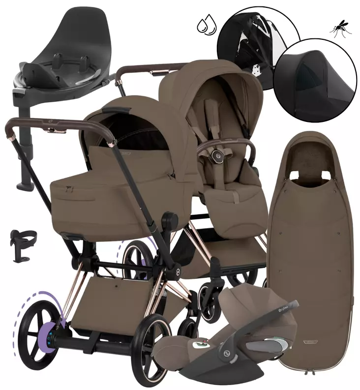 Cybex ePriam Style Sähköavusteisten Lastenvaunujen All-in-One Starttipaketti - Yhdistelmävaunut - 526000255PALLCOCO - 1