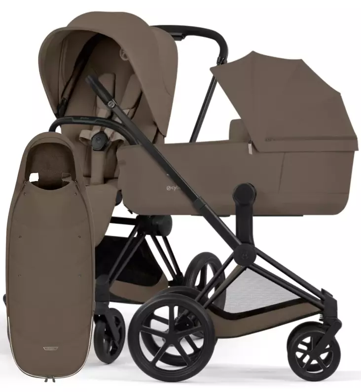 Cybex Priam Comfort Lastenvaunut Lämpöpussilla coconut brown wauva - Yhdistelmävaunut - 526001485-PLAMPO - 1