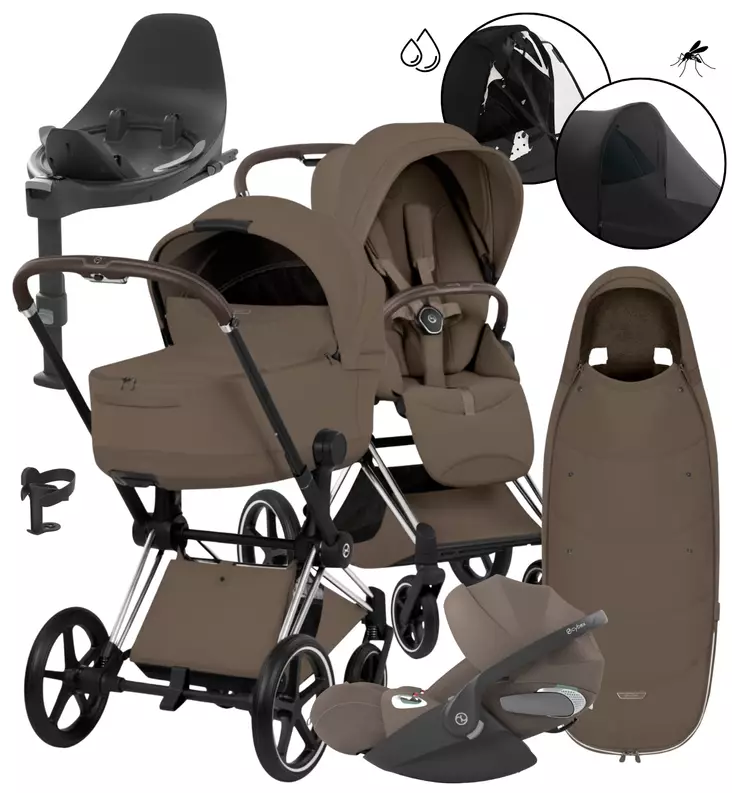 Cybex Priam Style Lastenvaunujen All-in-One Starttipaketti coconut brown wauva - Yhdistelmävaunut - 526000201PALLCOCO - 1