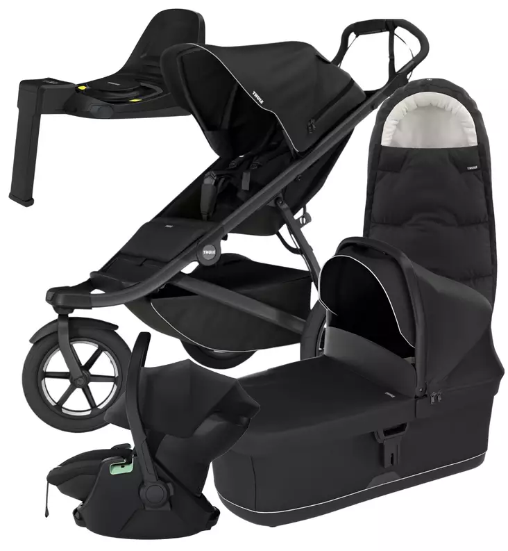 Thule Urban Glide 3 Lastenvaunujen Starttipaketti Maple Turvakaukalolla, jalustalla ja lämpöpussilla - Yhdistelmävaunut - 10101991-PKSLAMPO - 1