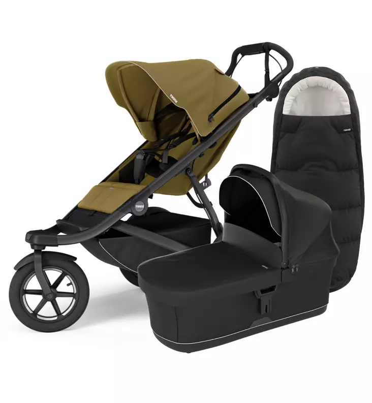 Thule Urban Glide 3 Lastenvaunut Lämpöpussilla nutria black wauva - Yhdistelmävaunut - 10101974-PKLAMPO - 1